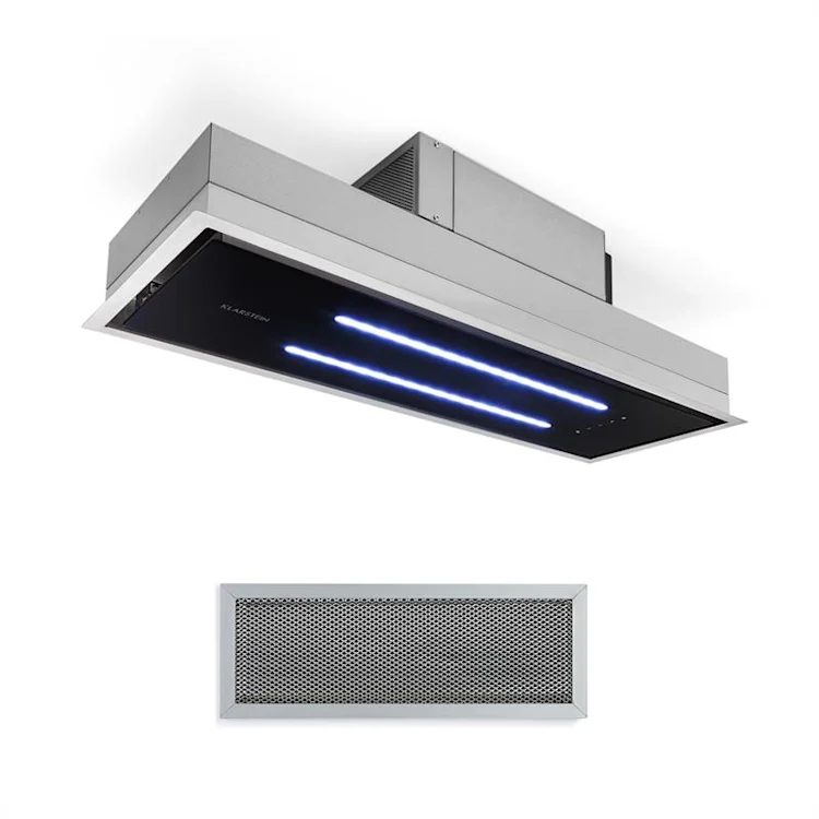 هود آشپزخانه سقفی klarstein High Line – طراحی یکپارچه با سقف - مکش قدرتمند و بی‌صدا برای آشپزخانه‌های مدرن